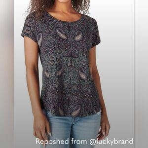 NWOT Lucky Brand Paisley Top